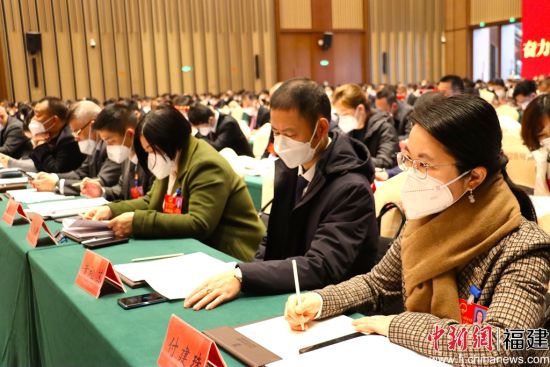宁德市五届人大二次会议第二次全体会议现场。吴允杰 摄